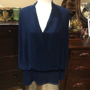 Naked Zebra Navy Blue Top Like New